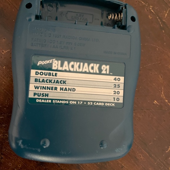 Radica Blackjack 21 Casino Pocket Electronic Handheld Game in Original Packaging - Picture 5 of 11